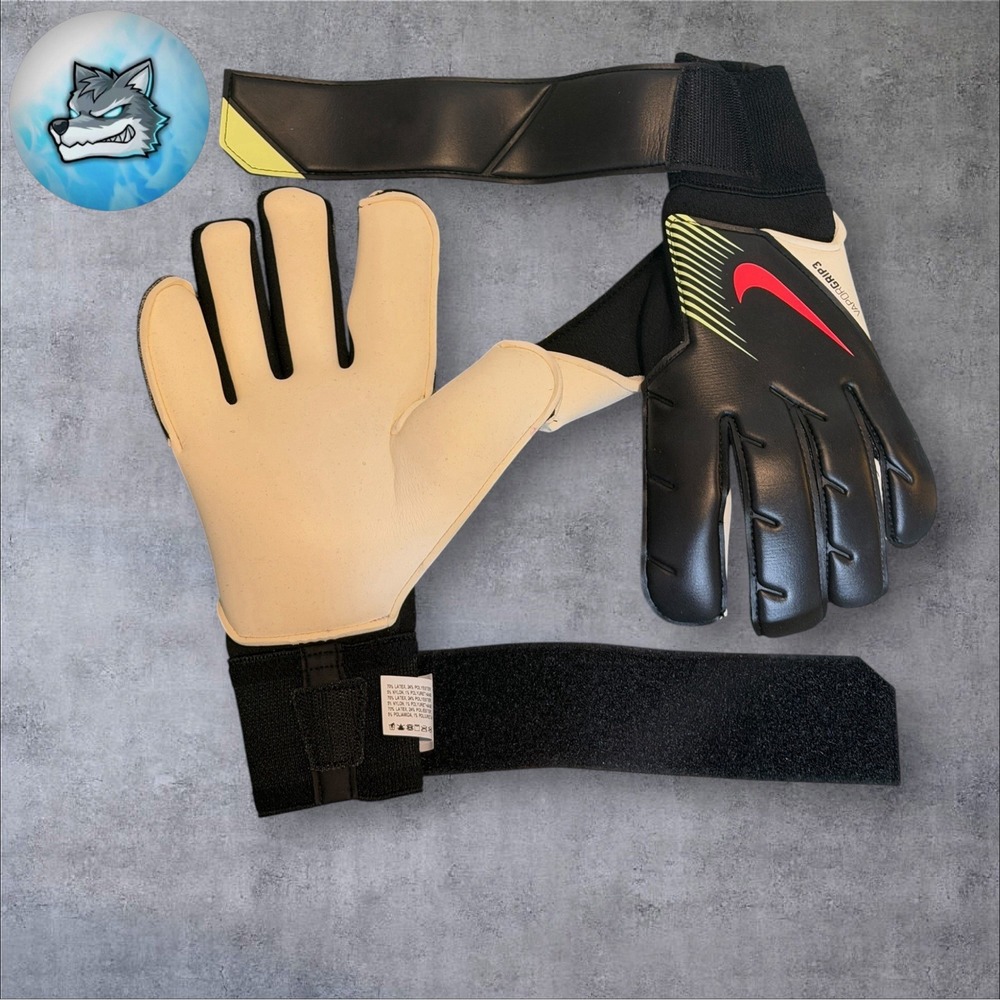 Nike Vapor Grip 3 Size 9 Promo 22 Goalkeeper GK Gloves FB2094-010 Black Red - Picture 5 of 5